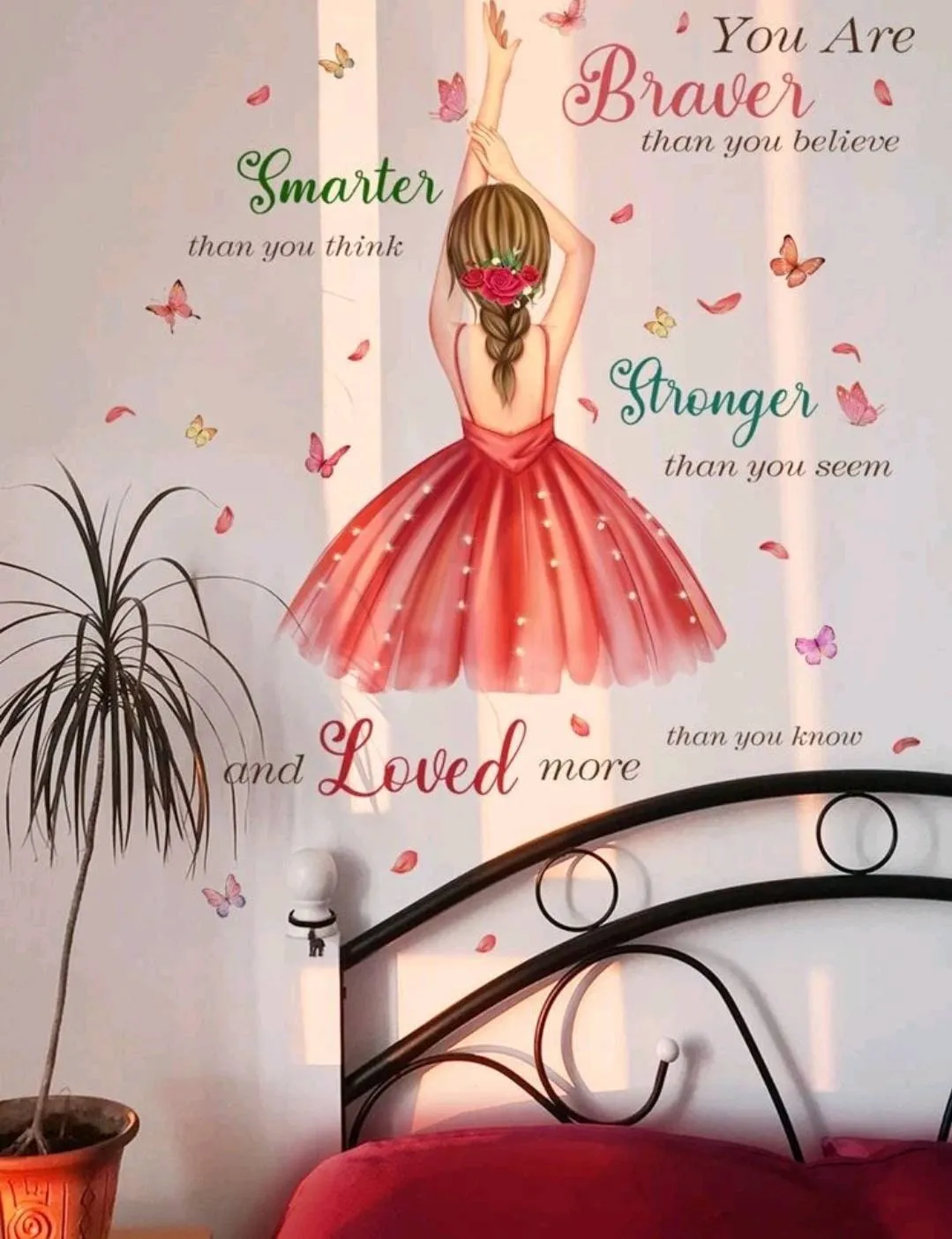 Home Decor - Wall Decal - brave strong loved