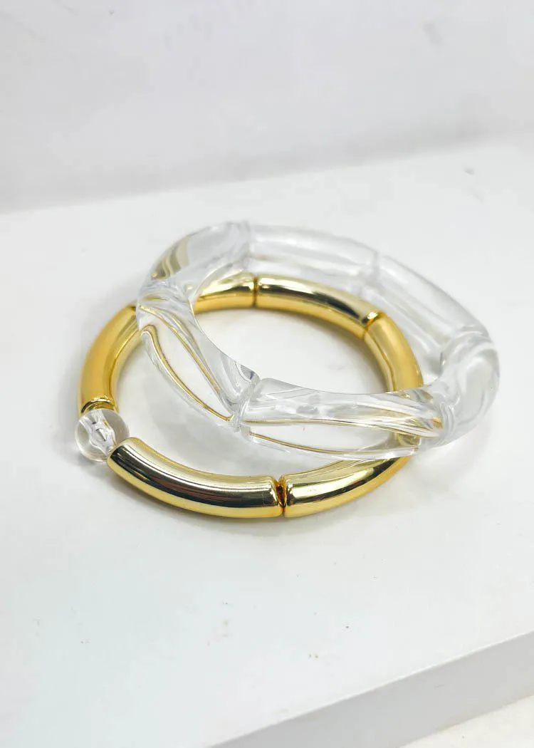 ICU Clear Stack Stretch Bracelet-***FINAL SALE***