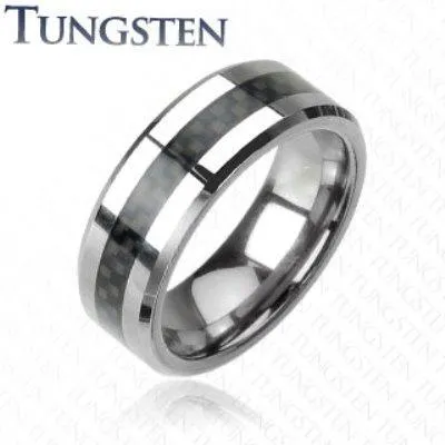 IDENTITY 8mm TUNGSTEN MENS WEDDING RING