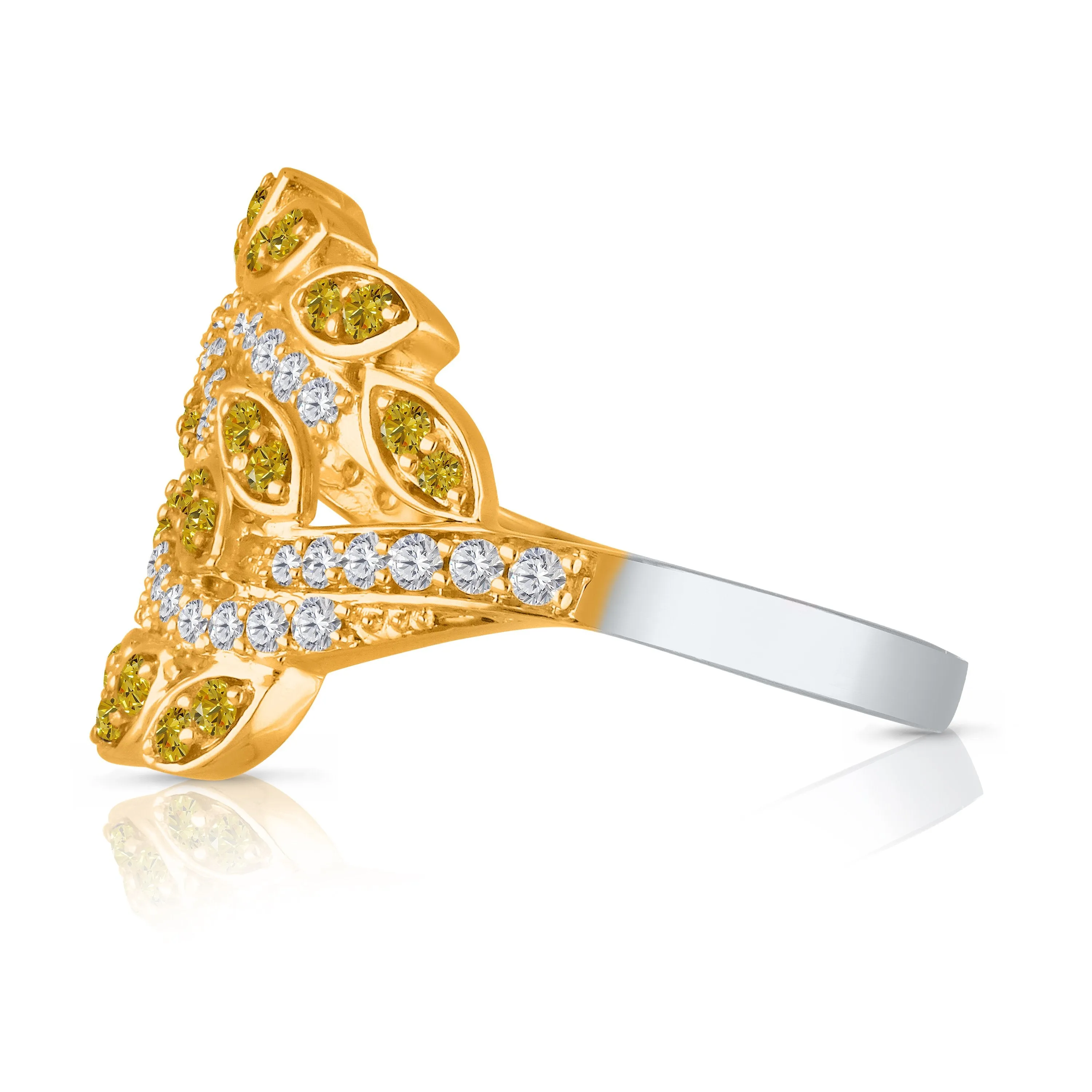 Kallati Eternal Diamond Ring in 14K Two-Tone Gold
