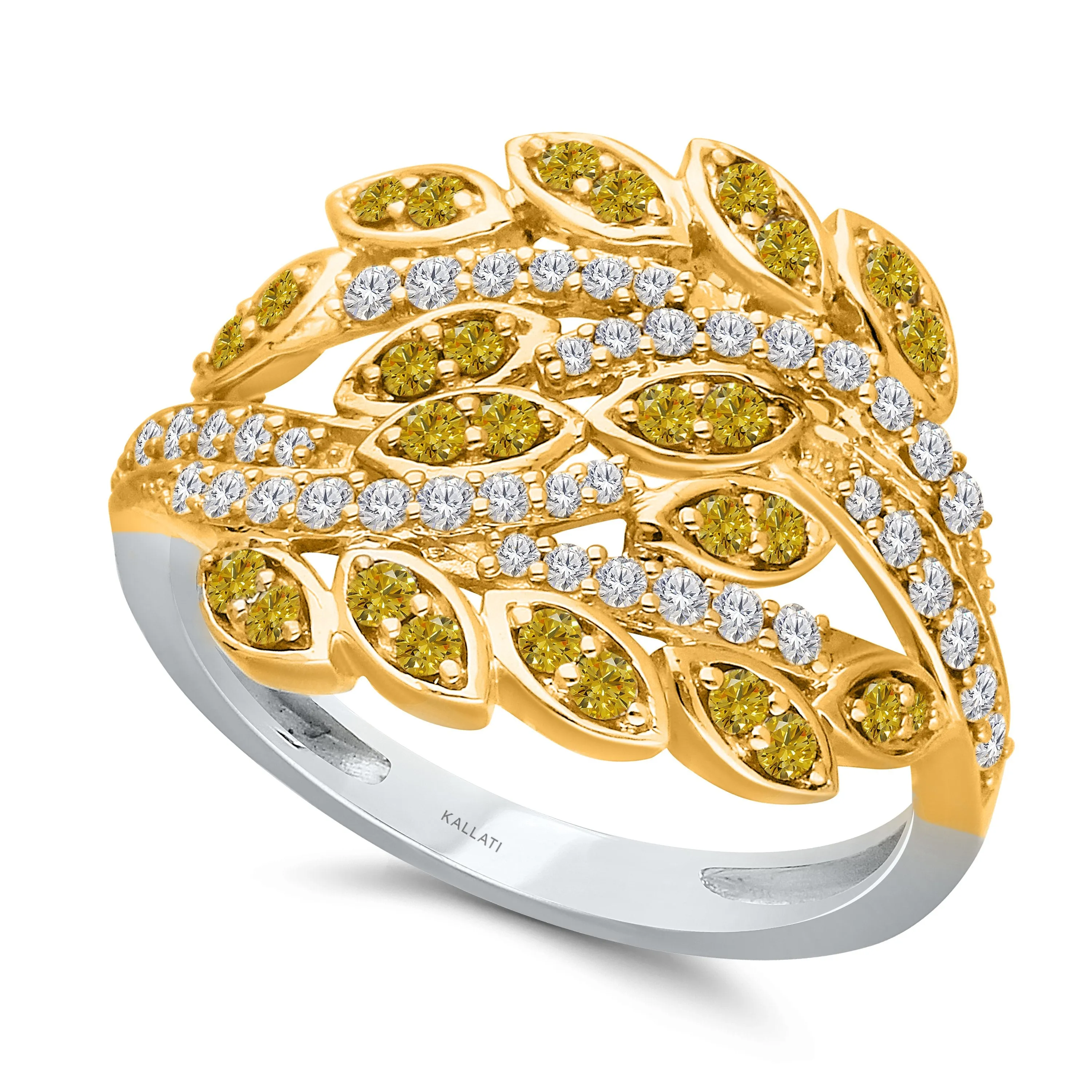 Kallati Eternal Diamond Ring in 14K Two-Tone Gold