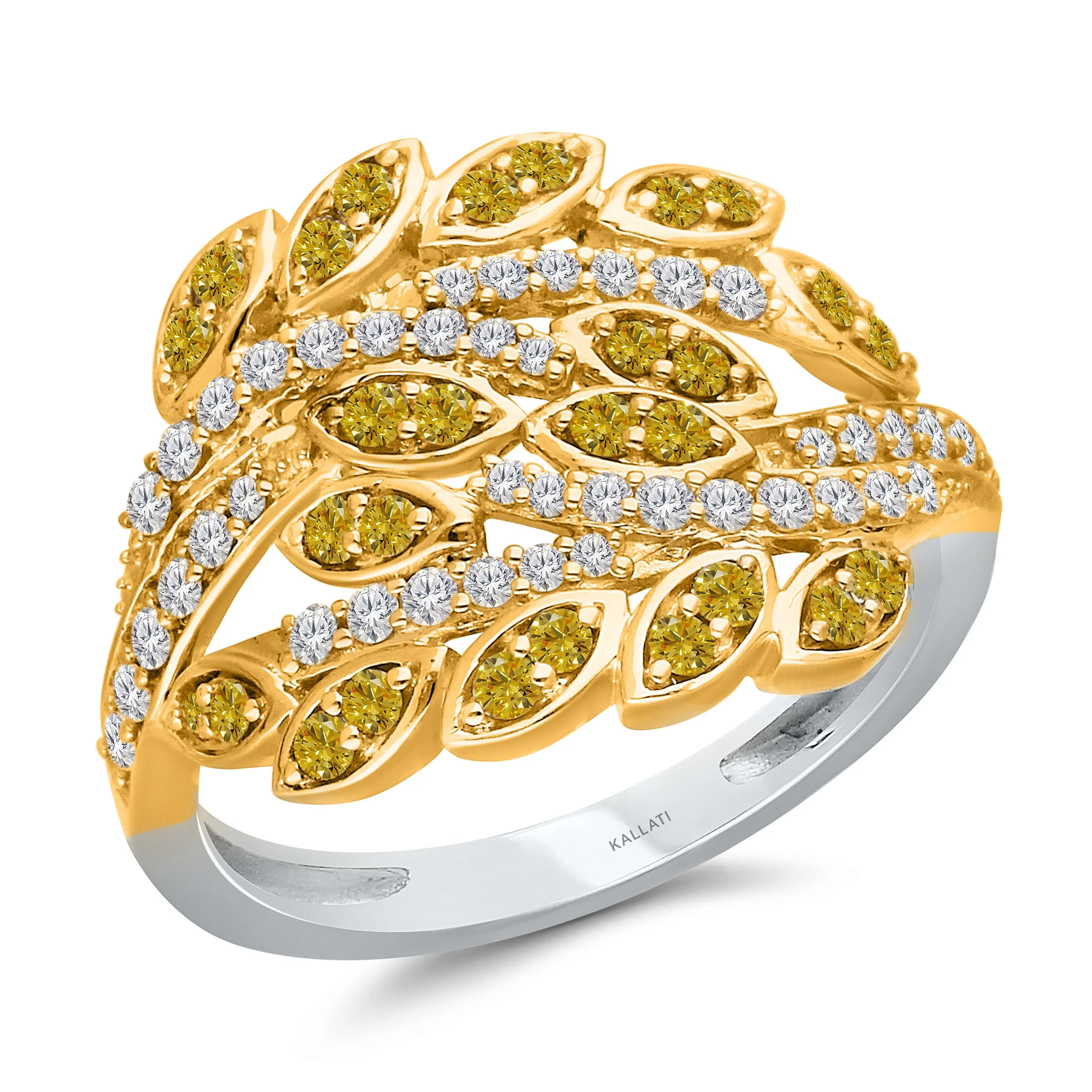 Kallati Eternal Diamond Ring in 14K Two-Tone Gold