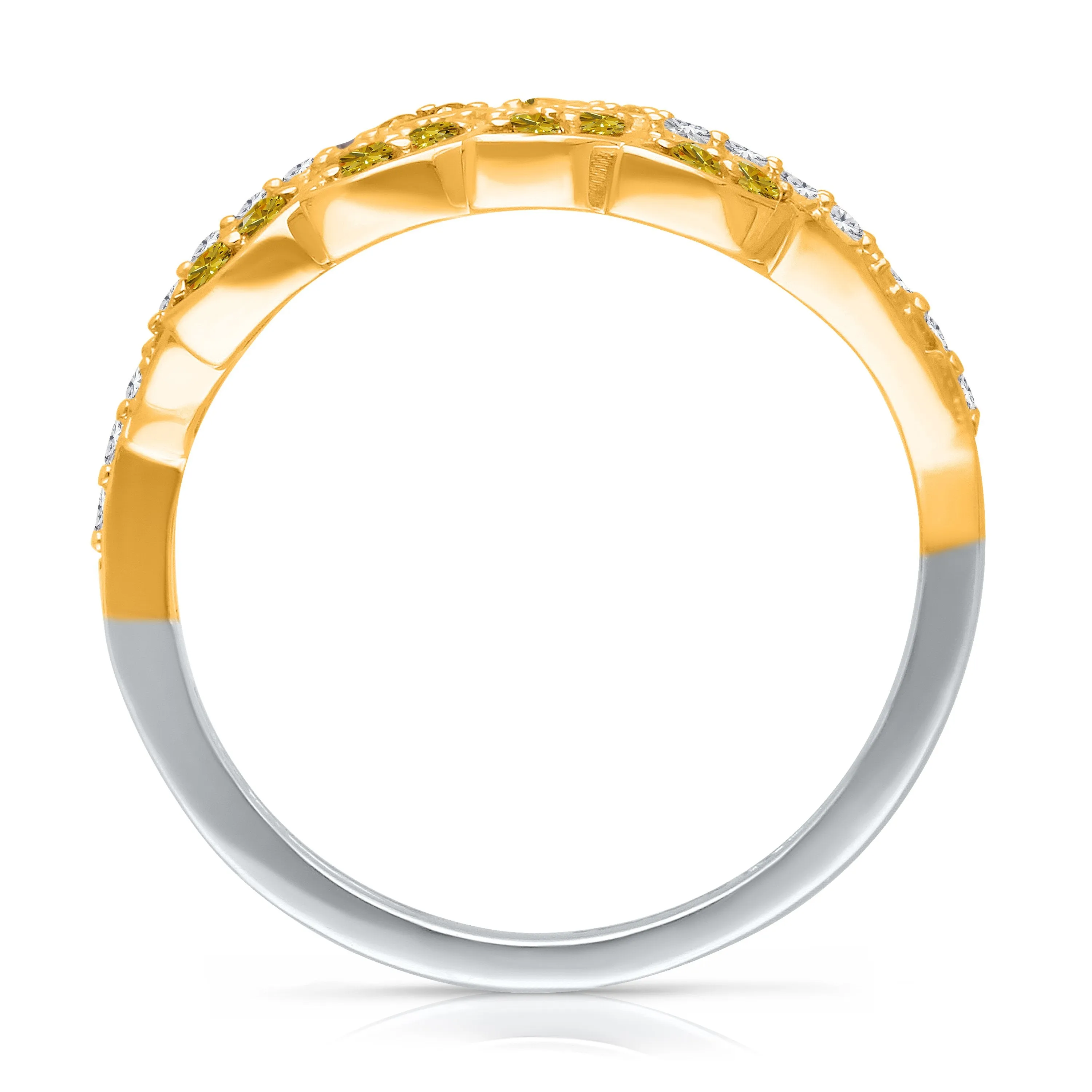 Kallati Eternal Diamond Ring in 14K Two-Tone Gold