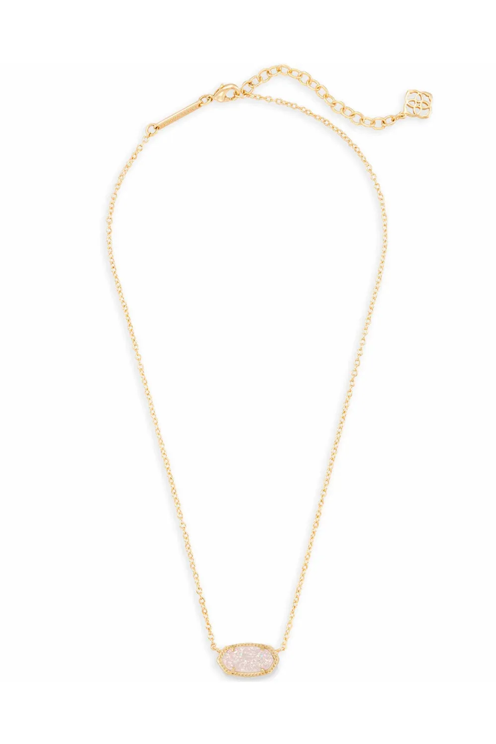 Kendra Scott: Elisa Gold Pendant Necklace - Iridescent Drusy