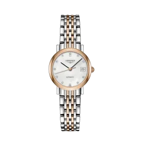 Longines Elegant Women's 25.50mm Stainless Steel & Rose IP  Automatic Watch L4.309.5.87.7