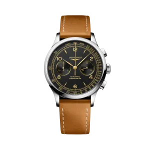 Longines Record Men's 40mm Automatic Chronograph Watch L2.921.4.56.2