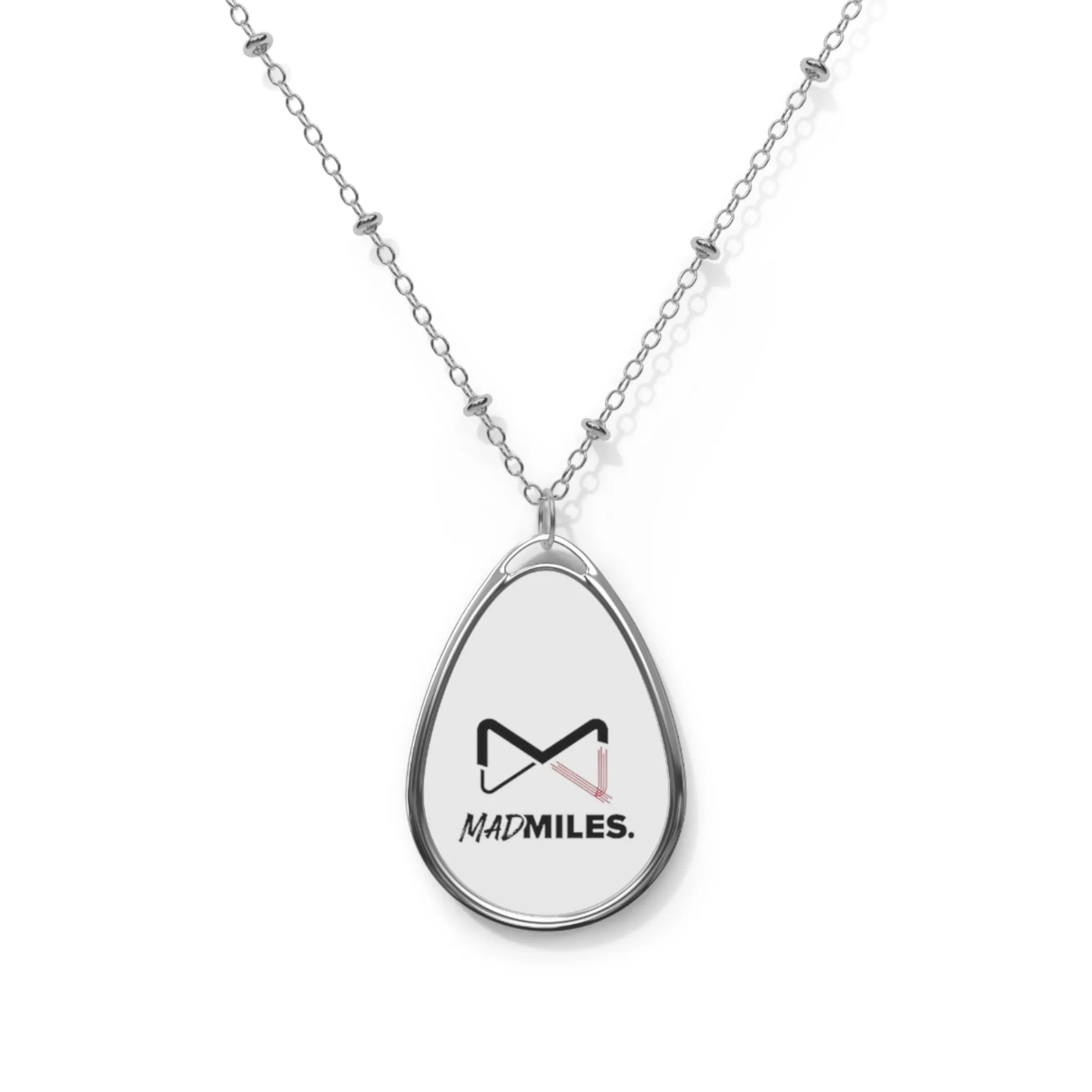 Mad Miles Logo Oval Necklace