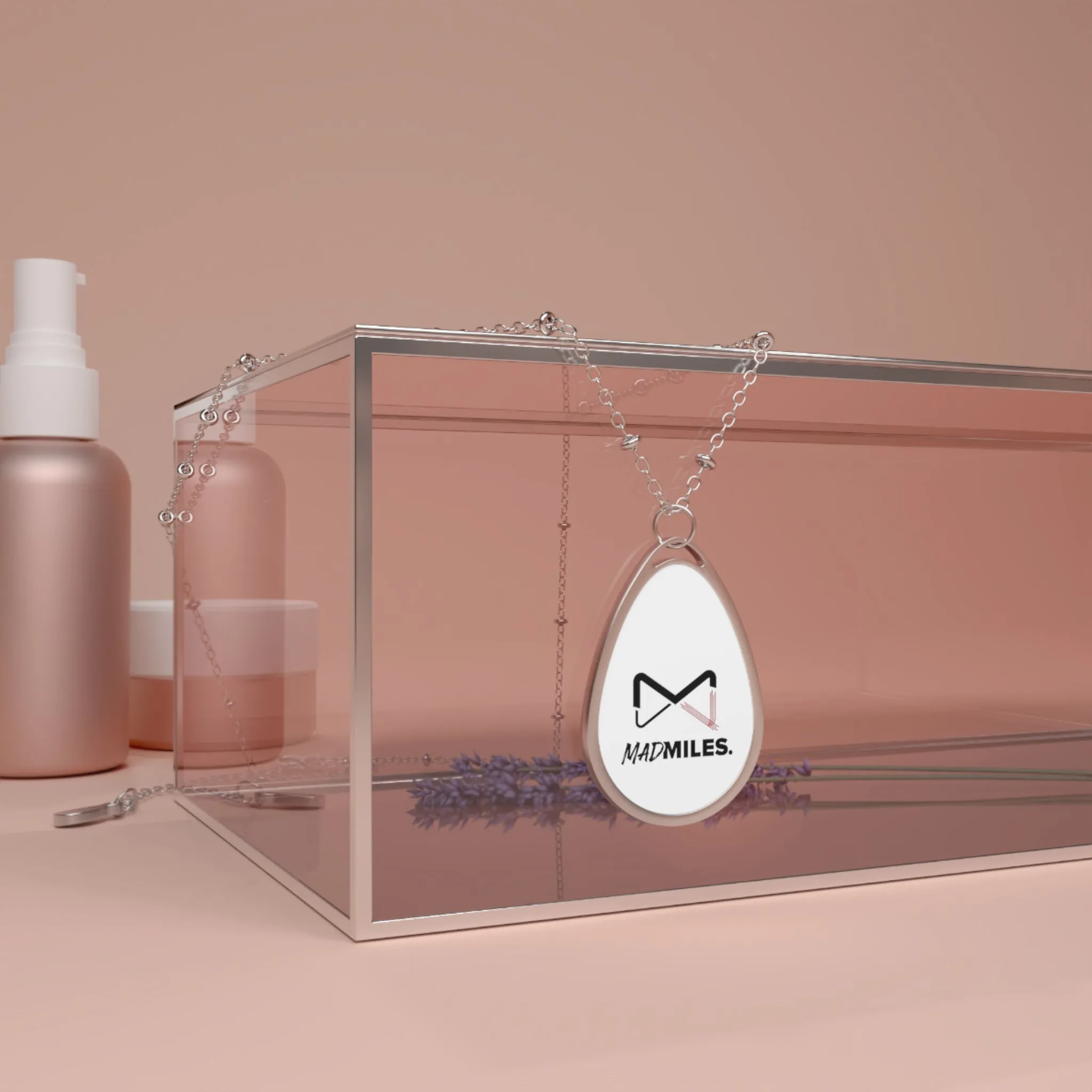 Mad Miles Logo Oval Necklace