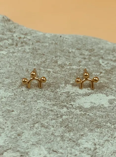 Mie Family Sun Studs | 18kt Solid Gold