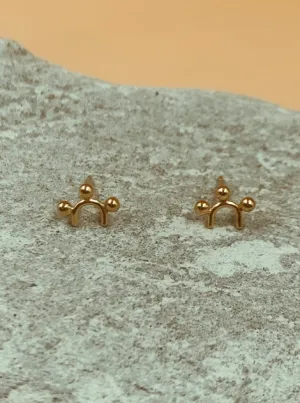 Mie Family Sun Studs | 18kt Solid Gold