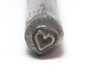 Mini Traditional Heart, design stamp, size 3.5 mm, metal jewelry stamping