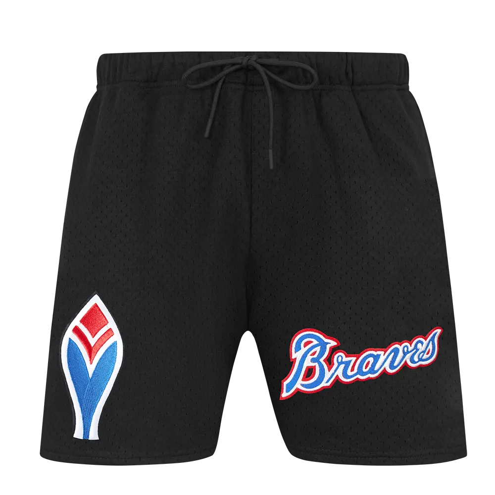 MLB ATLANTA BRAVES SOUVENIR MEN'S MESH SHORT (BLACK)