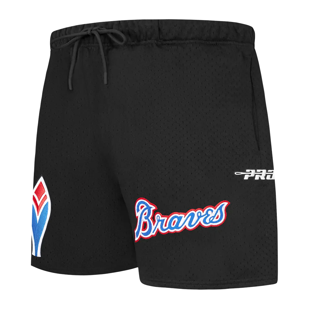 MLB ATLANTA BRAVES SOUVENIR MEN'S MESH SHORT (BLACK)