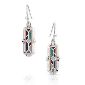 Montana Silversmiths Women's Western Mosaic Bar Earrings