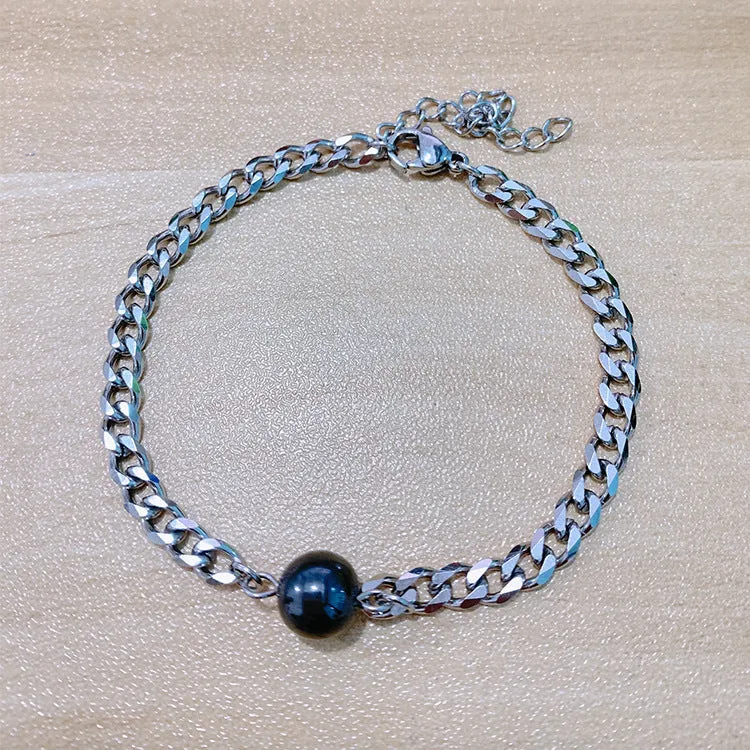 Name Initial Magnetic Connecting Bracelets for Couples