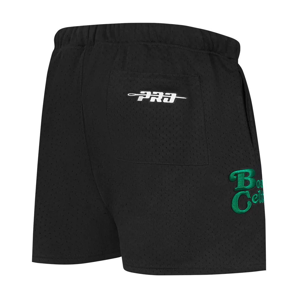 NBA BOSTON CELTICS SOUVENIR MEN'S MESH SHORT (BLACK)
