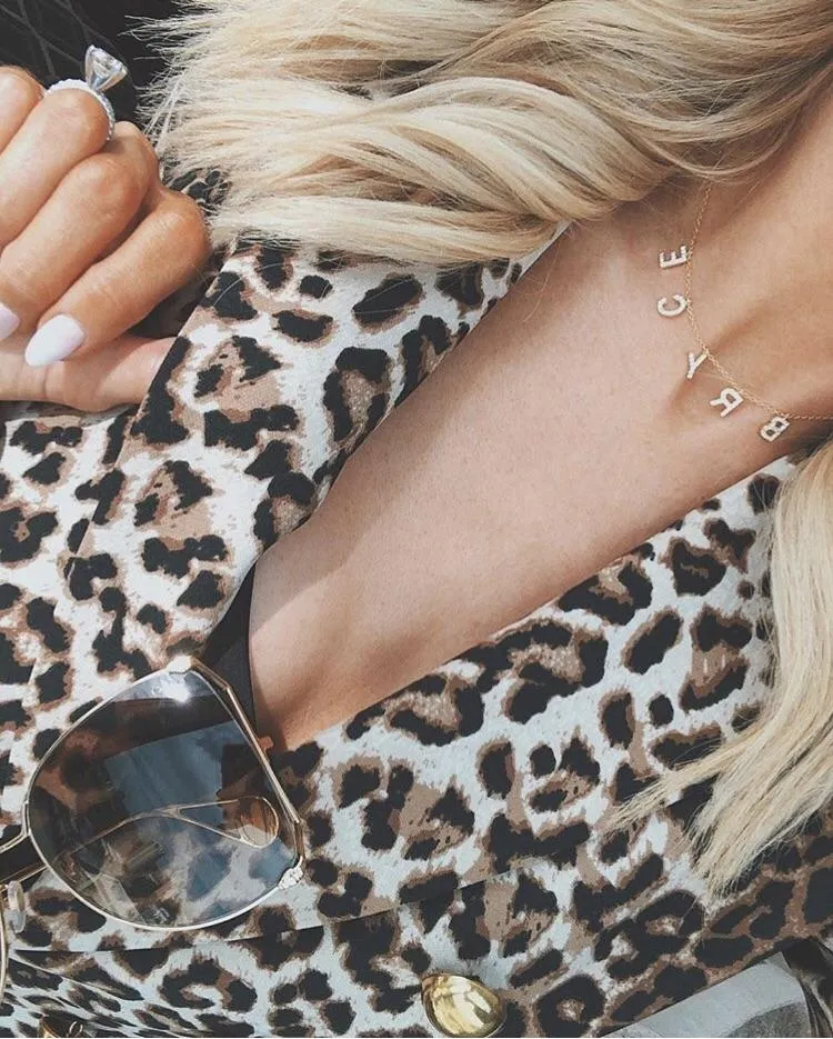 NON CUSTOMIZABLE It's All in a Name® Necklace Rose Gold With Crystals Ready to Ship