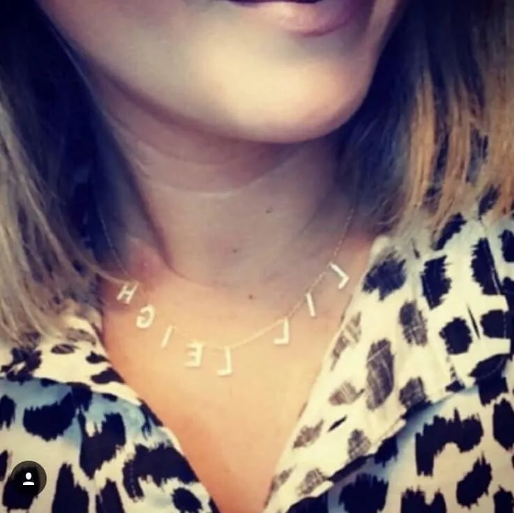 NON CUSTOMIZABLE It's All in a Name® Necklace Rose Gold With Crystals Ready to Ship