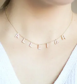 NON CUSTOMIZABLE It's All in a Name® Necklace Rose Gold With Crystals Ready to Ship