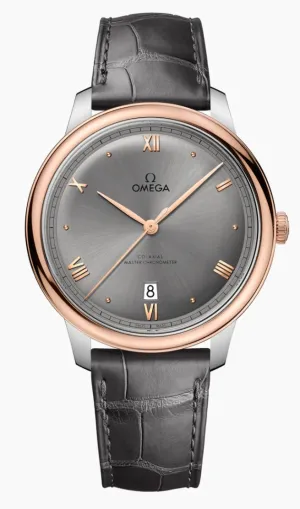 OMEGA- DE VILLE
PRESTIGE
40 MM, STEEL ‑ SEDNA™ GOLD ON LEATHER STRAP 434.23.40.20.06.001