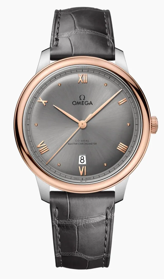 OMEGA- DE VILLE
PRESTIGE
40 MM, STEEL ‑ SEDNA™ GOLD ON LEATHER STRAP 434.23.40.20.06.001