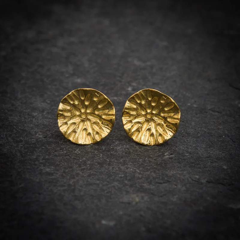 Organic Circle Stud Earrings