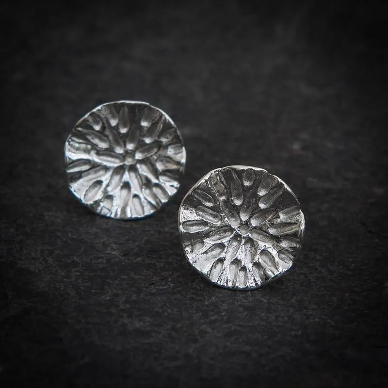 Organic Circle Stud Earrings