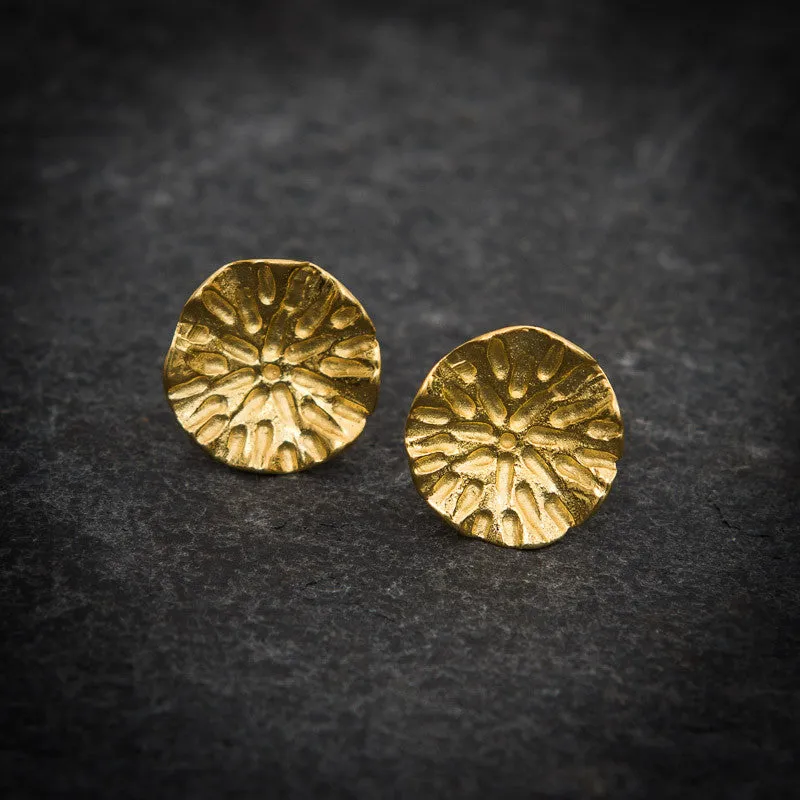 Organic Circle Stud Earrings