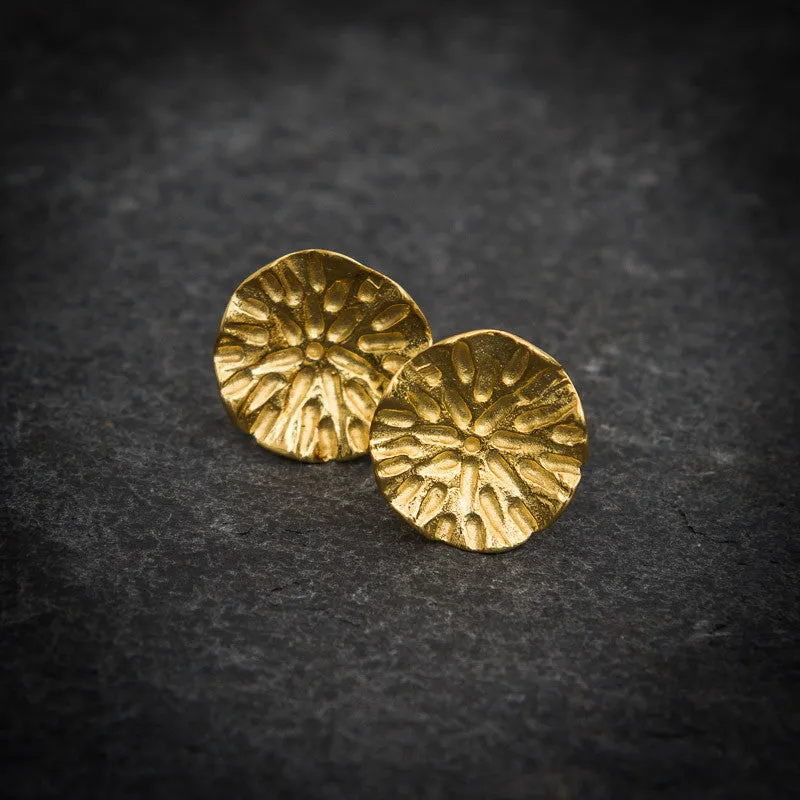 Organic Circle Stud Earrings