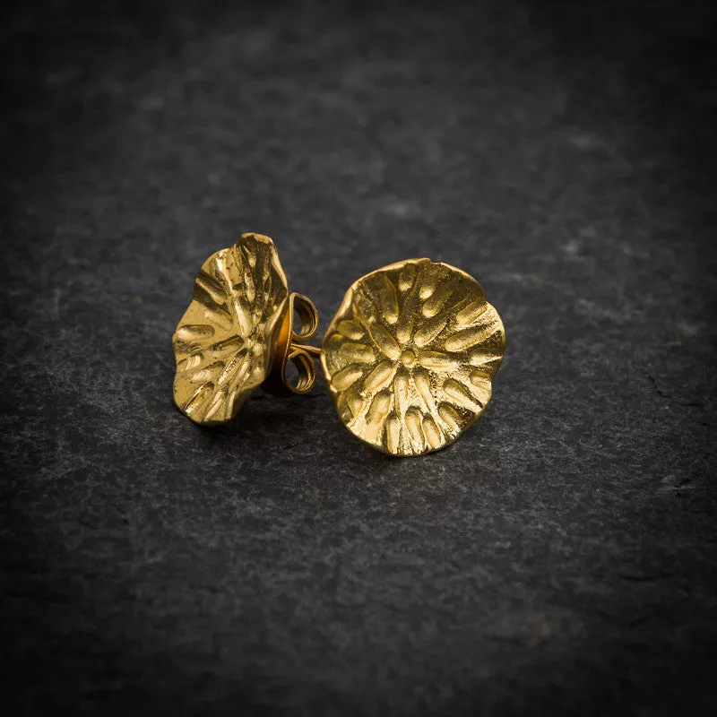 Organic Circle Stud Earrings