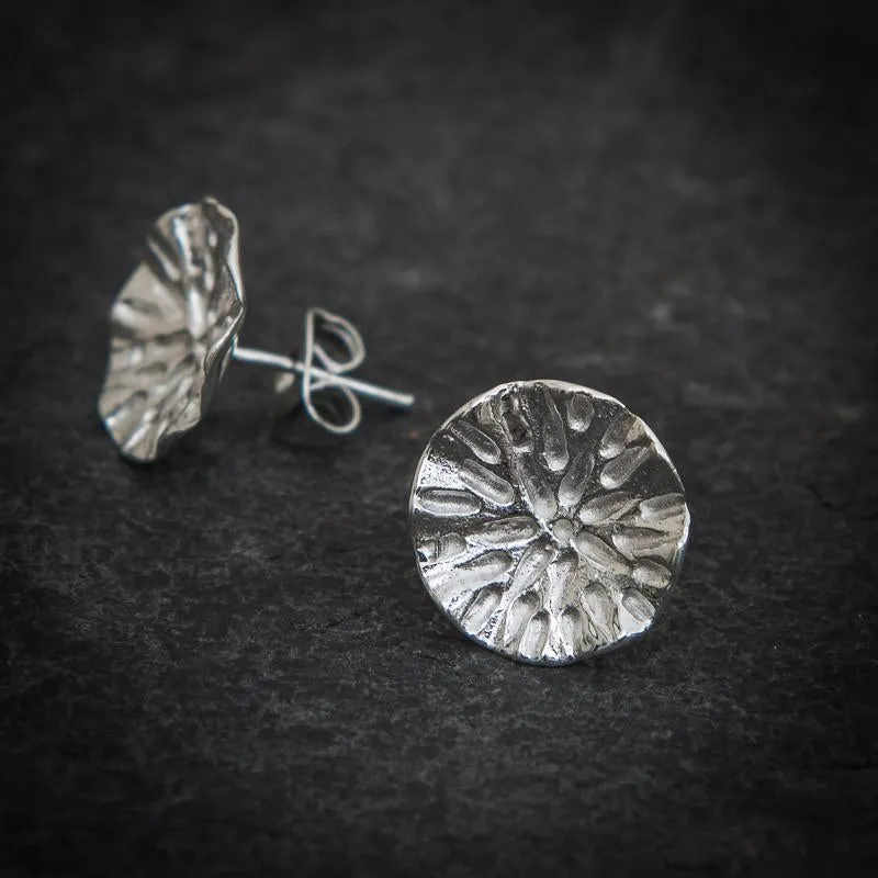 Organic Circle Stud Earrings