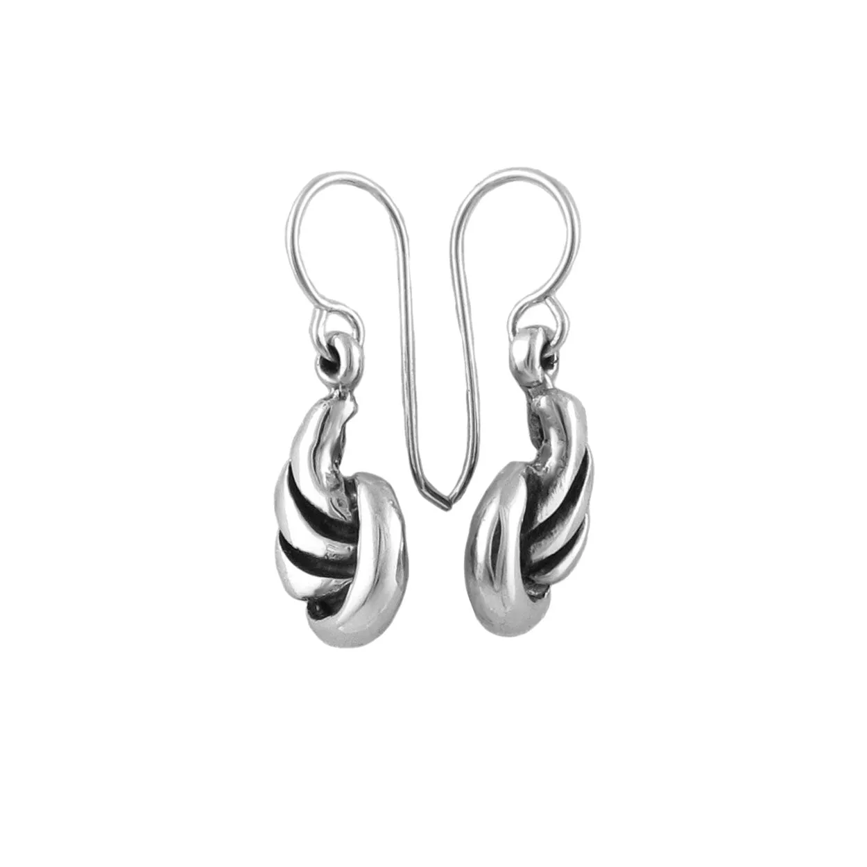Organic Shape Silver Earrings