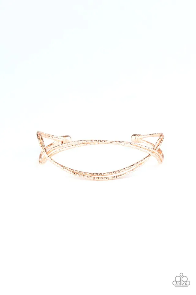 Paparazzi Bracelet ~ Bending Over Backwards - Rose Gold