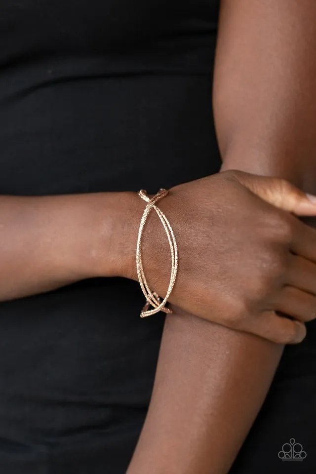 Paparazzi Bracelet ~ Bending Over Backwards - Rose Gold