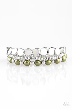 Paparazzi Bracelet ~ Girly Girl Glamour - Green