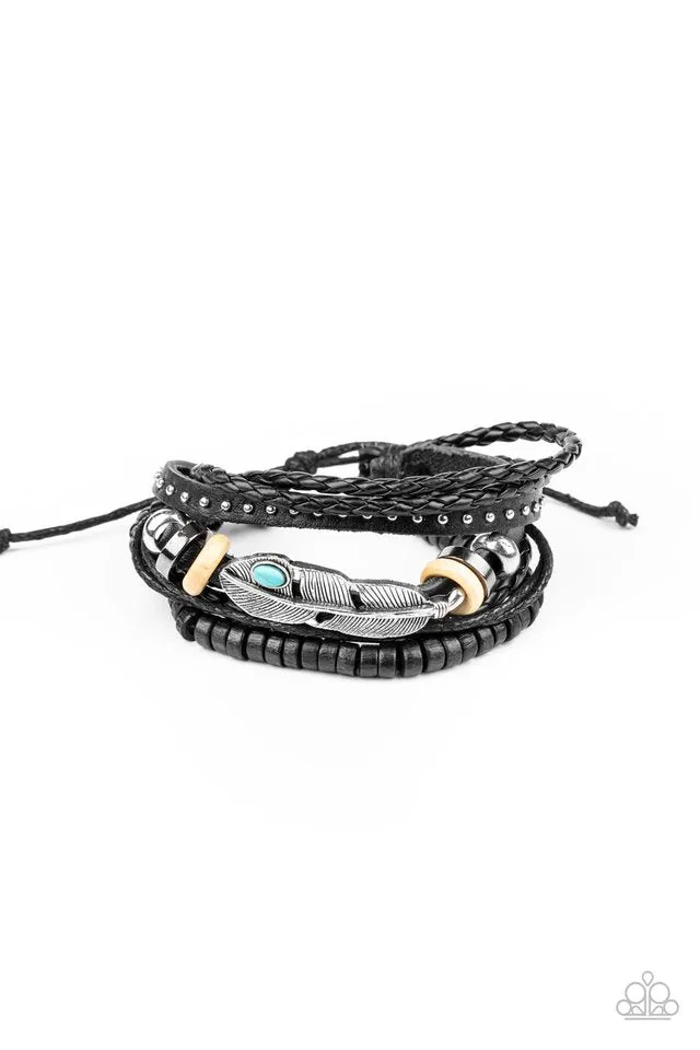 Paparazzi Bracelet ~ Quill Quarry - Blue