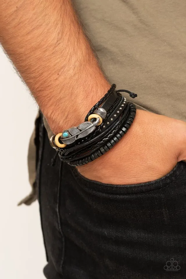 Paparazzi Bracelet ~ Quill Quarry - Blue