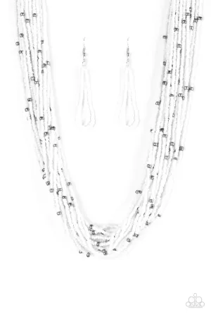 Paparazzi Necklace ~ Summer Samba - White