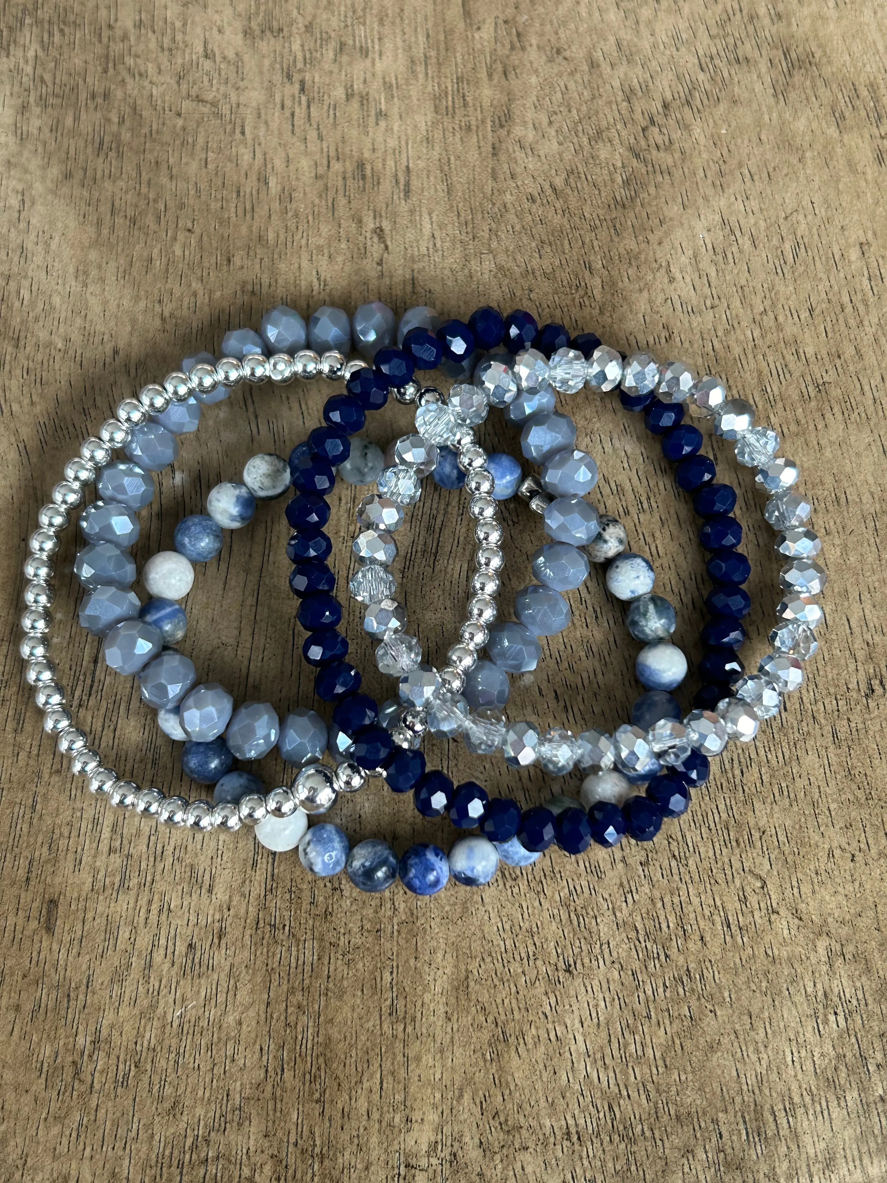 Party Blue Bracelet Stack Summer