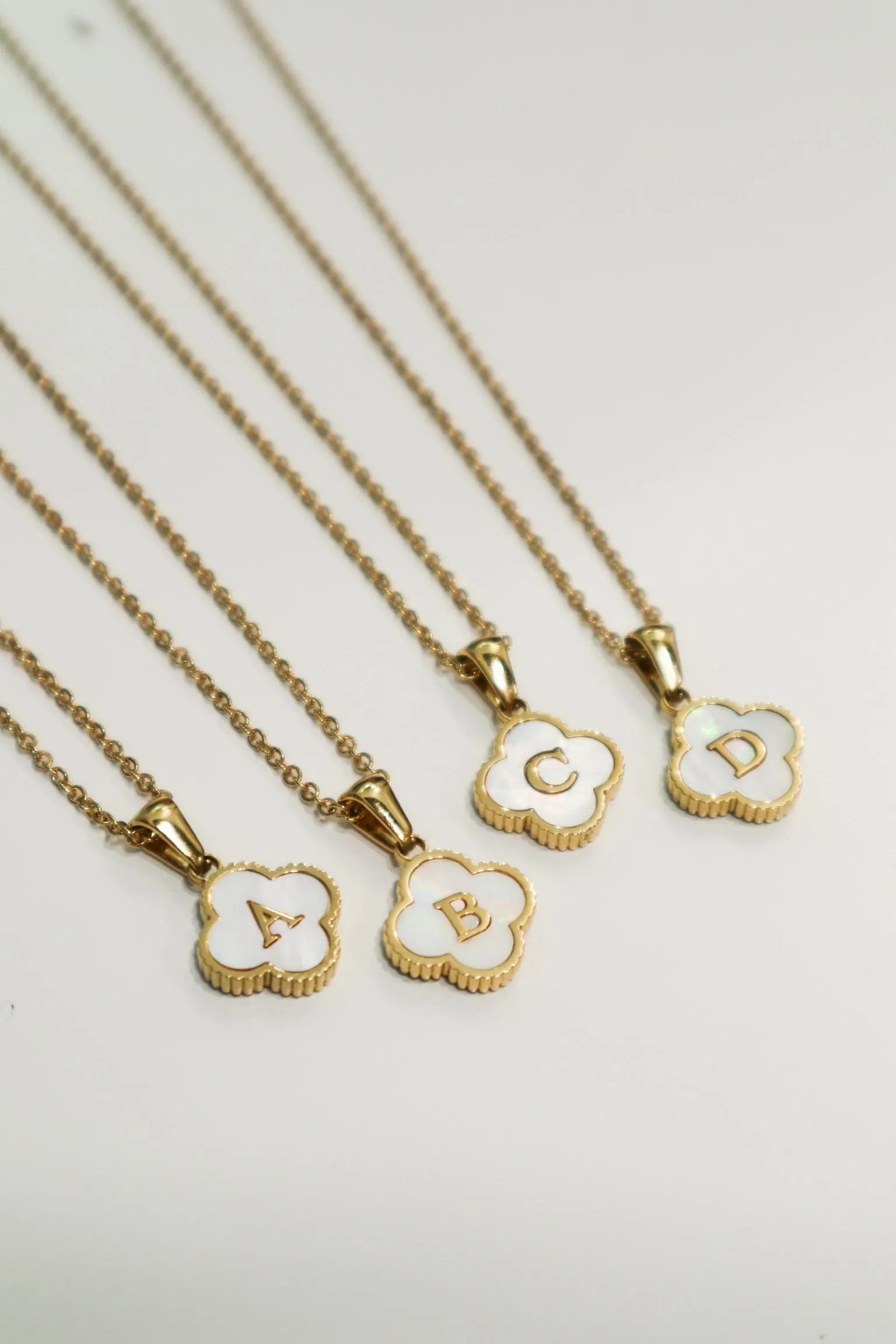 Pendant Initial Necklace | Ivory