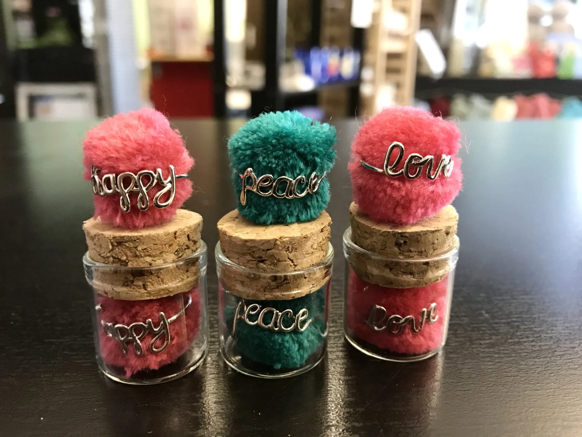 Pom-Pom Wire Rings