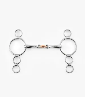 Premier Equine Three Ring Gag with Copper Lozenge