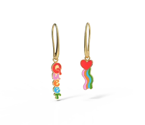Queer Heart Drop Earrings