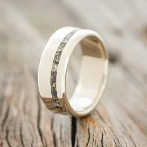 "VERTIGO" - CAMO WEDDING RING - 14K WHITE GOLD - SIZE 8 3/4