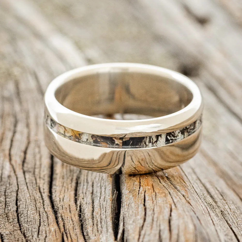 "VERTIGO" - CAMO WEDDING RING - 14K WHITE GOLD - SIZE 8 3/4