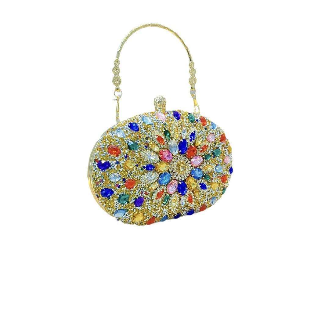 Rhinestone bag women's evening dress banquet clutch bag diamond-studded hand-held dinner bag cheongsam bag