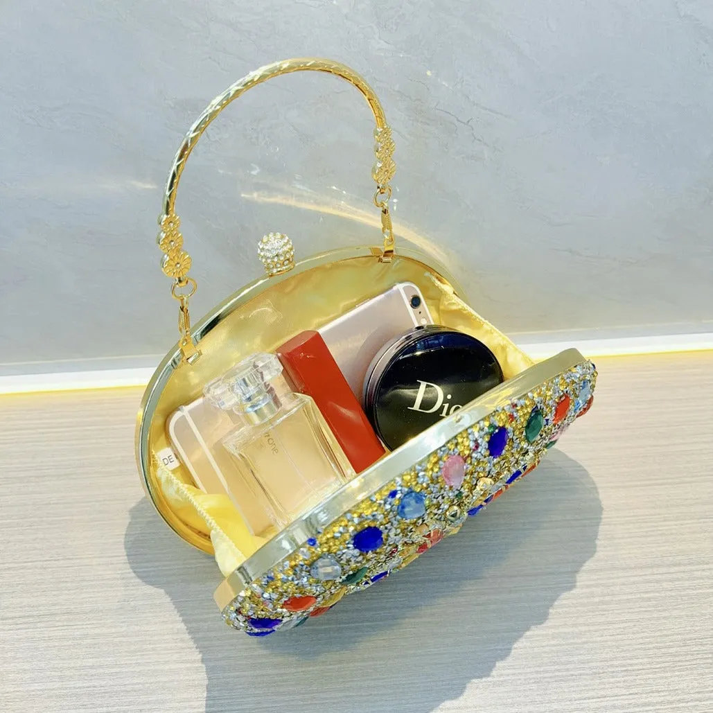 Rhinestone bag women's evening dress banquet clutch bag diamond-studded hand-held dinner bag cheongsam bag