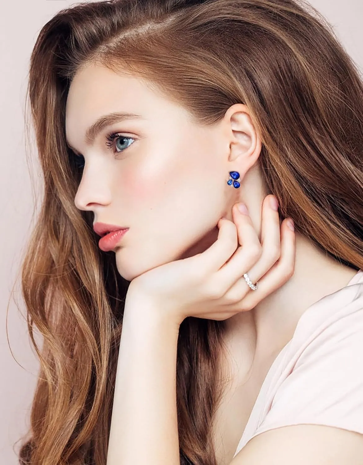 Rhinestone Stud Earrings Small Fancy Crystal Cluster Earrings for Women Brides Dainty Marquise Stud Earrings for Wedding Party Prom Jewelry Gift