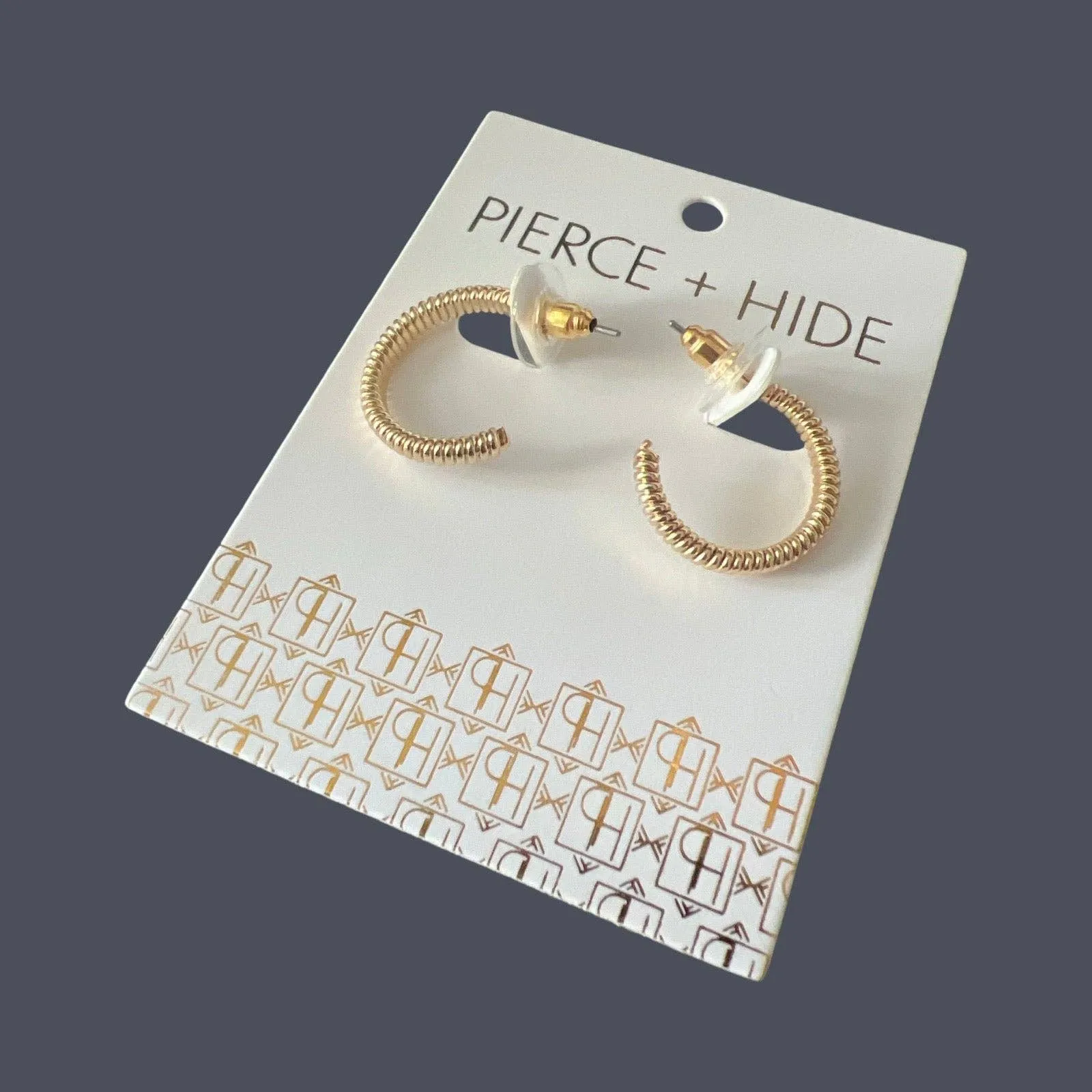 Rope Textured Gold Hoop