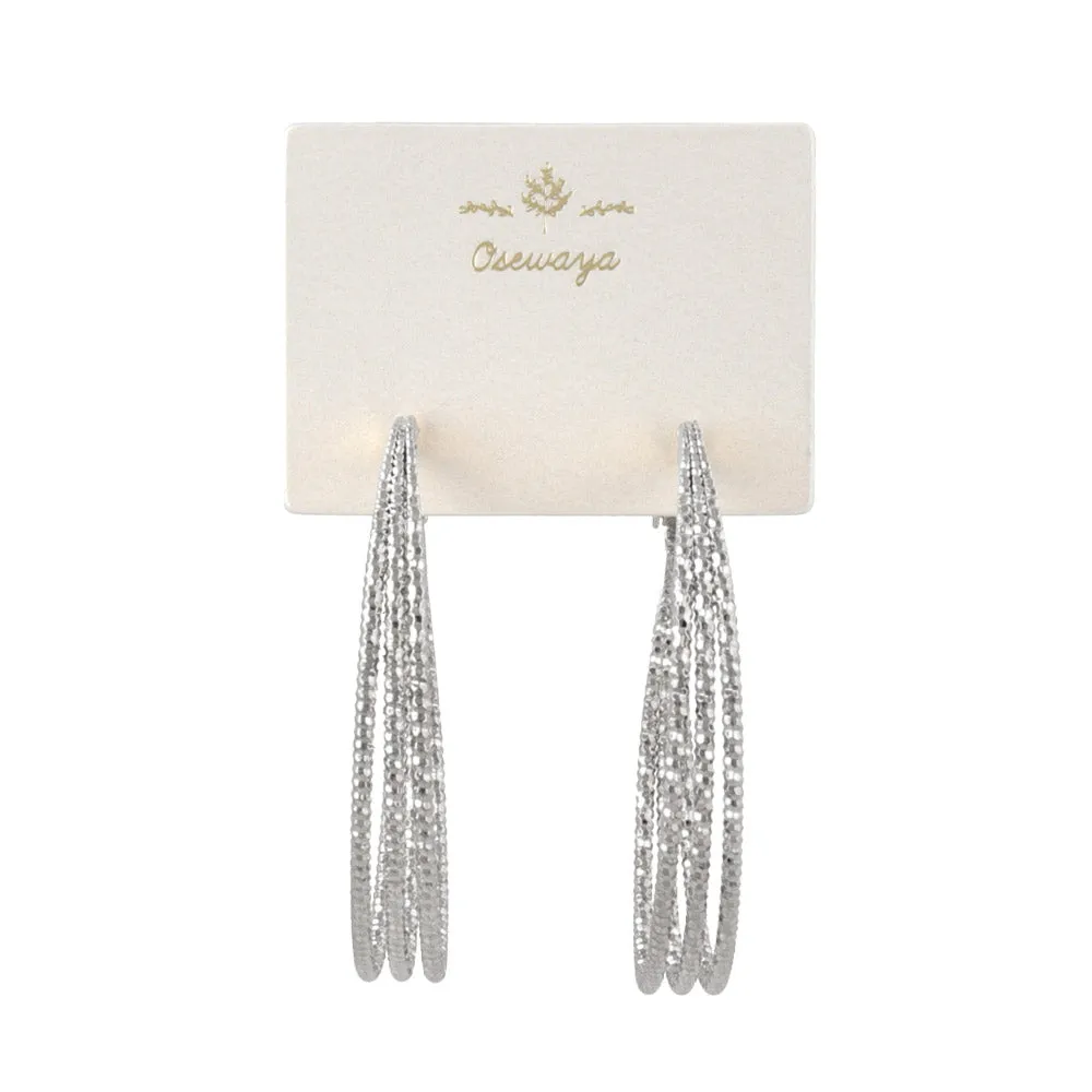 Rope Textured Hoop Earrings